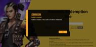Redeem code error (Image via Garena)
